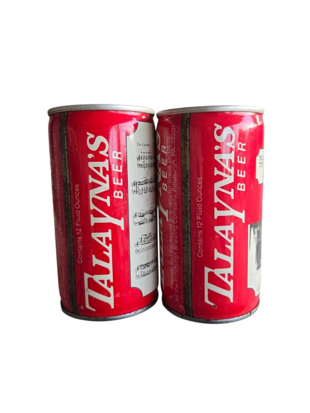 Vintage Talayna’s Beer Pull Tab Can Lot Of 2 75th Anniversary World’s Fair
